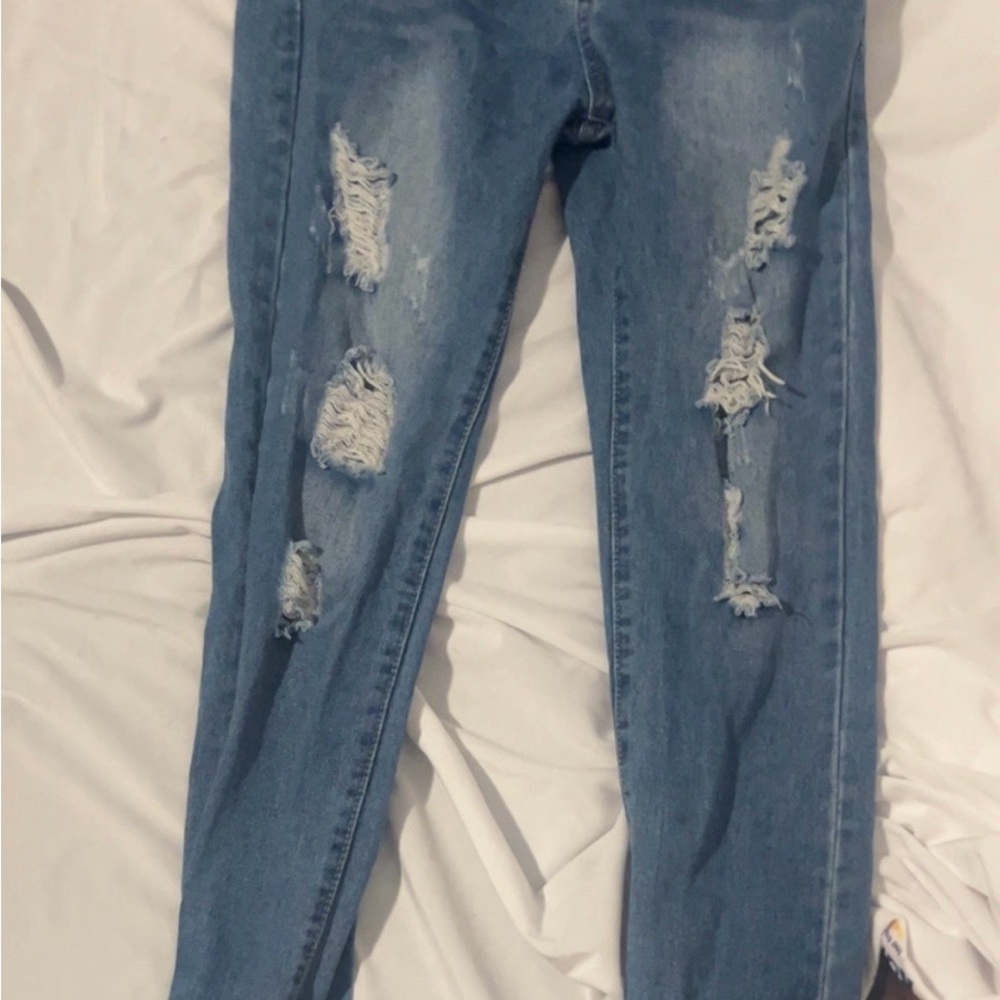 Distressed Blue Women's Jeans